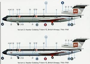 X-Scale 1/144 Hawker Siddely Trident 1C airliner